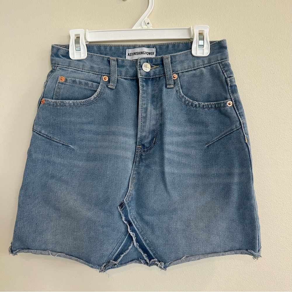 Astonishing Power, AS, Light Blue Denim Skirt